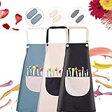 ▶ 【Fácil de usar】 ： Este babero de manga es cómodo, como un vestido, la parte superior del cuerpo está vestida. El material resistente al agua no deja que la sopa de comida atraviese el bolsillo del babero. De manga larga, puños elásticos, tirantes ajustables en la espalda.