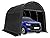 MELLCOM Carport 10 x15 FT Heavy Duty, Portable Garage with All-Steel Metal Frame and Round Style Roof, Anti-Snow Car Canopy Outdoor Storage Shelter for Car, Truck, Boat