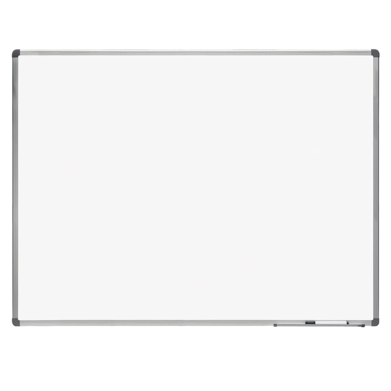 Pizarra para Rotuladores, Pizarra Blanca Pared, Pizarra Rotulador Marco de Aluminio, Pizarra Blanca de Melamina para Uso Escolar, Laboral o Personal, Superficie Suave · m-office (120x90cm)