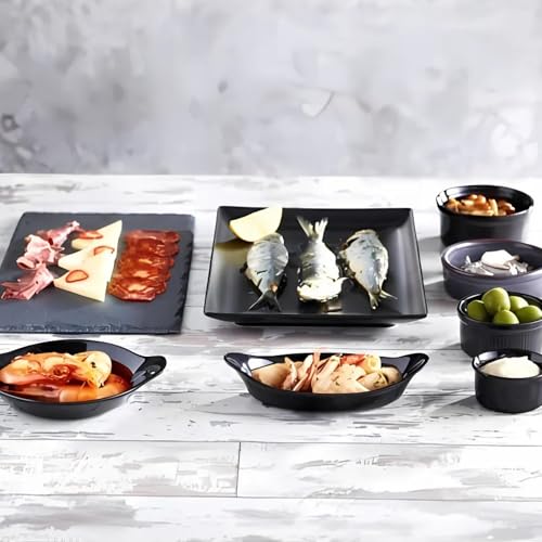 GenWare Porcelain Ramekins 9.5cm Black, SPS9-BL, Pack of 6 - Image 6