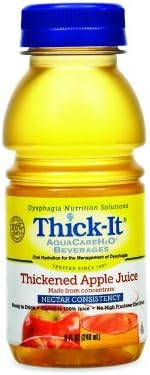 Thickened Beverage Thick-It AquaCareH2O 8 oz. Apple Ready to Use