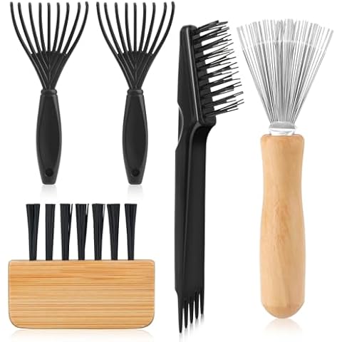 2 Pieces Hair Brush Cleaning Tool Set Cover