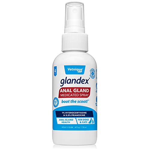 Glandex Medicated Dog Anal Gland Spray - Pain Relieving & ...