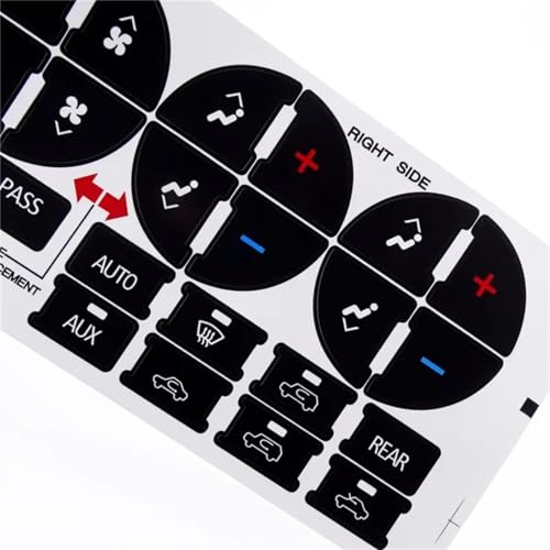 Autocollants bouton haute adhérence pour console de climatisation GMC Acadia