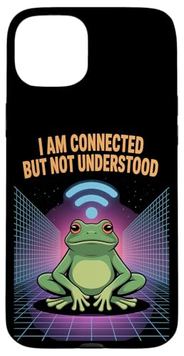 Connected But Not Understood ? Absurd Frog WiFi Vaporwave �X�}�z�P�[�X iPhone 15 Plus �p