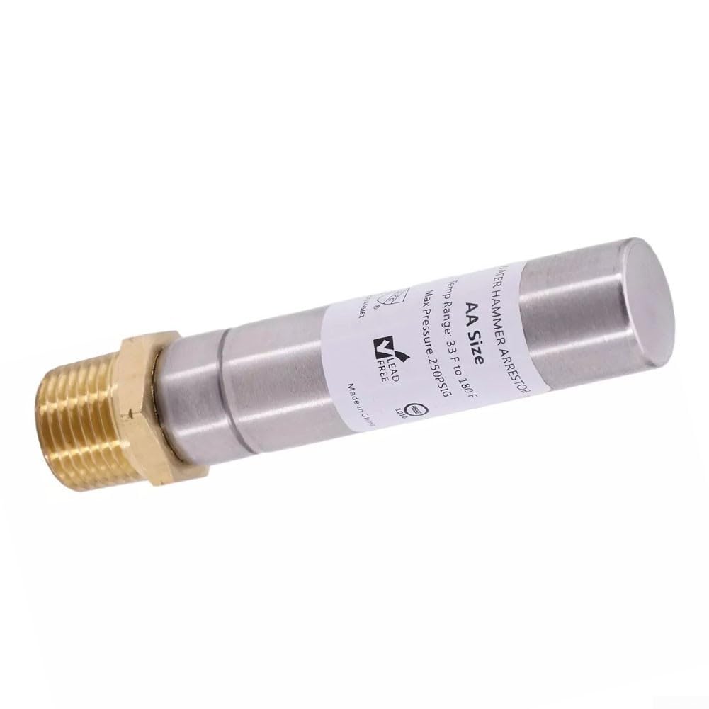 Anti-bélier (Marteau à Eau) En Acier Inoxydable - Filetage NPT 1/2" - Réduit Le Bruit Et Protège La Plomberie De La Machine à Laver