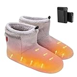[soribia] 電気スリッパ フットウォーマー スリッパ 室内 USB足温器 歩ける 電気足温器 足元ヒーター 速暖 3段階温度調節 2個8000mAhバッテリー付き 軽量 秋冬 コードレス あったか 防寒対策 洗濯可 滑り止め 男女兼用