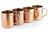 Teikis (4 Pack) 16 Oz Moscow Mule Copper Mugs