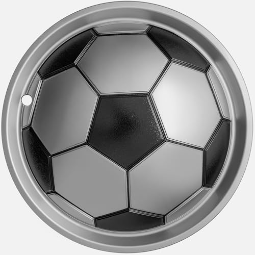 Image of LYDS Soccer Futbol Silver Black Universal 15 inch Premium ABS Hubcap Wheel Cover Replacement Set of 4 - SWC-15S