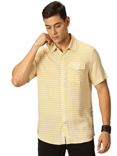 Image of Thomas Scott Men's | Printed | Half Sleeve | Regular Fit | Rayon | Spread Collar | Casual Shirt