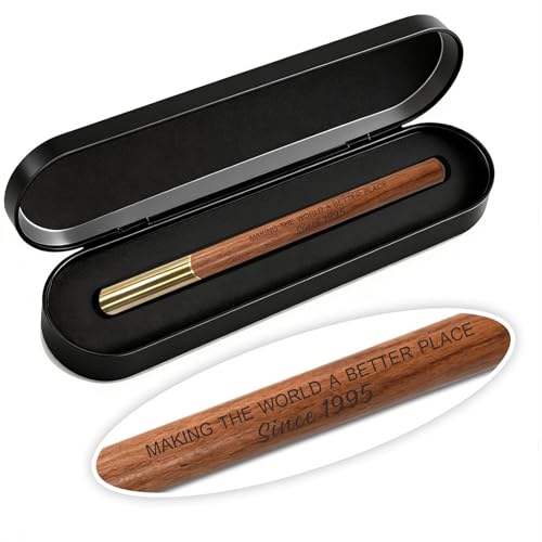 Pluma de gel grabada madera para regalo 31 años miniatura 2