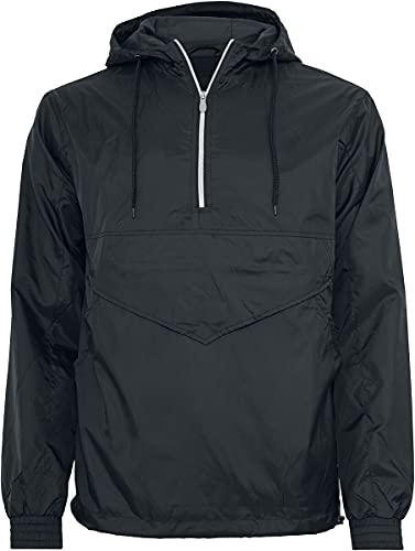 Urban Classics Herren Jacke Pull Over Windbreaker, Gr. Medium, Schwarz (Black 7)