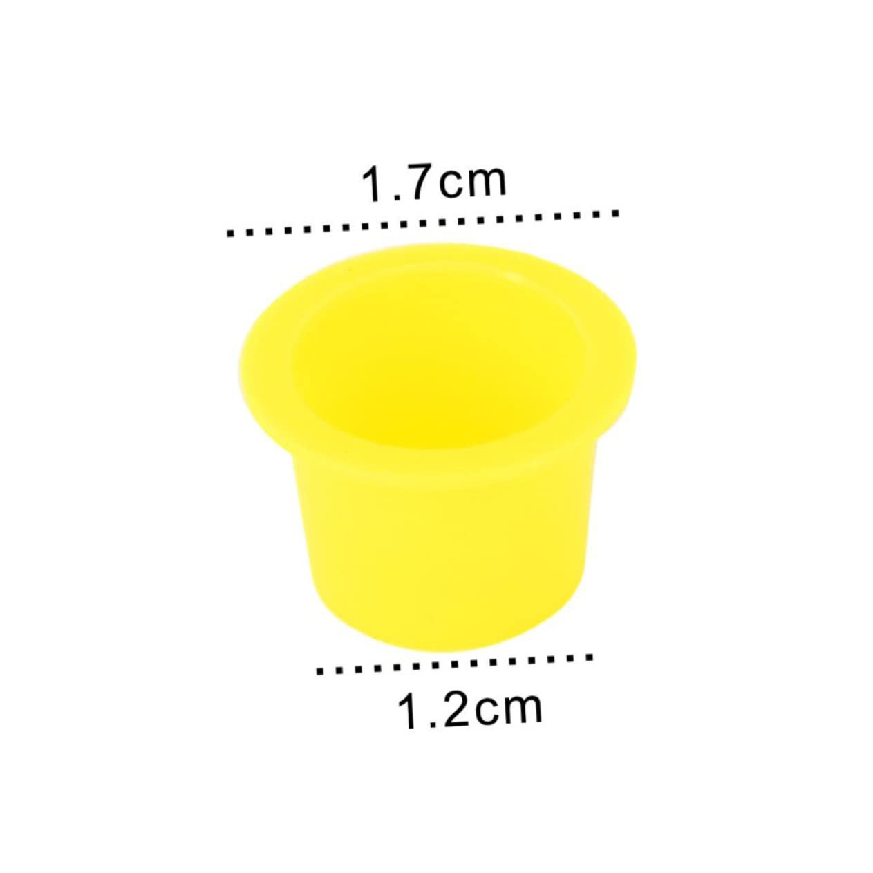 IWOWHERO Ink Caps 100pcs Mini Ink Cups Eyebrow Tattooing Pigment Containers Easy