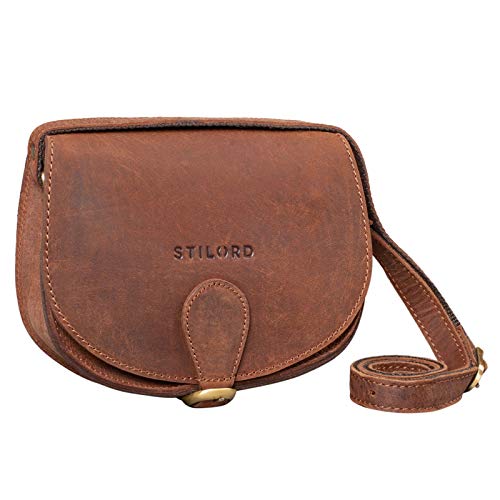 STILORD 'Helena' Kleine handtas Leren Schoudertas Dames Uitgaande Tas Crossbody-Tas Vintage Echt Leer, Kleur:veleta - bruin - Image 4
