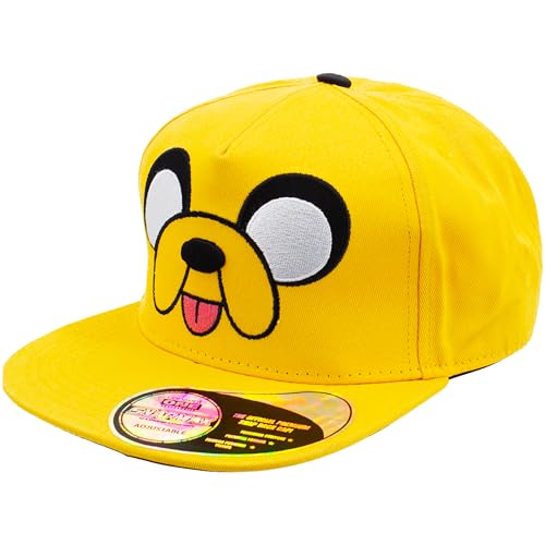 Adventure Time Baseball Cap Jake The Dog Adult Mens Adjustable Snapback Hat with Flat Brim Yellow One Size
