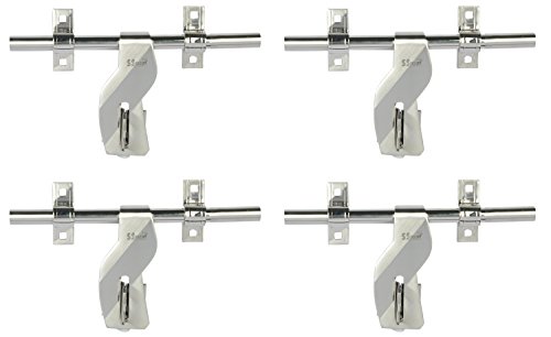 Image of 16mm x 8 inch, Aldrop Door Bolt | Stainless Steel, Pack of 16 (4 Sets), Door and Cabinet Use
