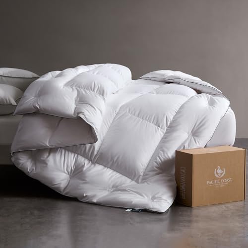 Pacific Coast Down Comforters King Size, 100% Cotton...