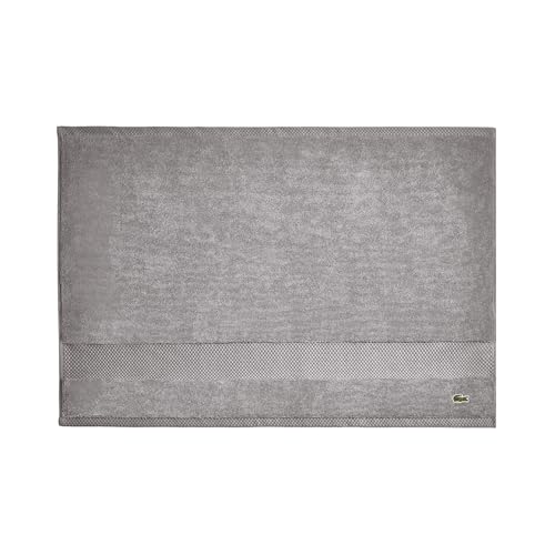 Lacoste Heritage 100% Supima Cotton Tub Mat, Meteorite, 21" x 31" – Highly Absorbent & Quick Drying, Premium Super Soft Bath Towel, Bathroom Essential, Gift for All Occasions, Machine Washable