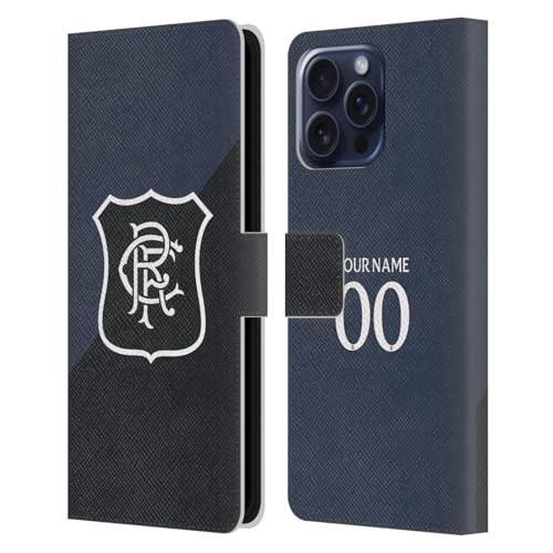Coque iPhone 16 Pro Max Rangers FC en cuir premium personnalisable troisième kit 2025/26