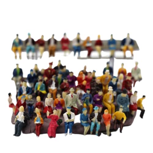 SPORTARC Lot de 500 figurines de personnes, échelle 1:87, modèles de trains, figurines architecturales en plastique, figurines de personnes assises et debout pour des scènes miniatures