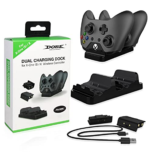 LYB Dual Xbox One Controller Chargerï¼ŒTYX-532S Charging Dock for Xbox ONE Wireless Gamepad Gaming Controller with Two Rechargeable Battery USB Cable