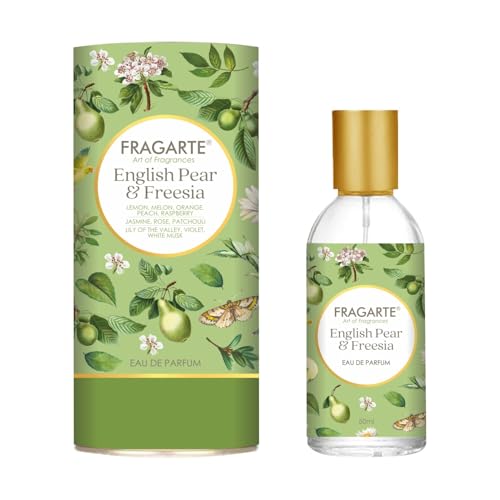 Image of English Pear & Freesia Eau de Parfum for Women & Men - Fruity Floral Luxury Perfume with Fresh Pear and Delicate Freesia Notes - Long Lasting Fragrance Spray - 50 ml