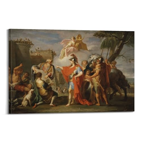 Impression sur toile Alexander le Grand grand format décoration murale moderne 50 x 75 cm