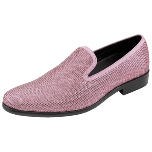Image of Amali Men's Embellished Velvet Tuxedo Loafers, Smoking Slippers | Velvet slip-on smoking slippers with embellished upper for tuxedos, weddings and formal occasions