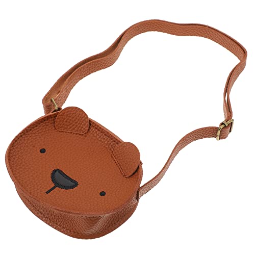 NOLITOY Cute Bear Crossbody Bag for Boy Girl Animal Shaped Single-shoulder Purse Lightweight and Durable Design for Daily Use Shopping and Travel