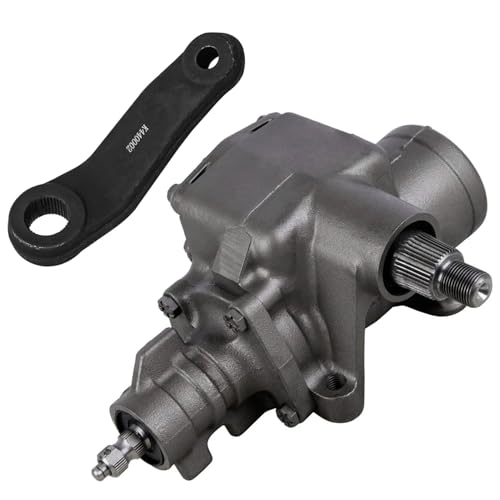 Detroit Axle - 4WD 2pc Gear Box Kit for 2003 2004 2005 2006 2007 2008 Dodge Ram 2500 3500 Power Steering Gear Box Assembly Front Pitman Arm Replacement