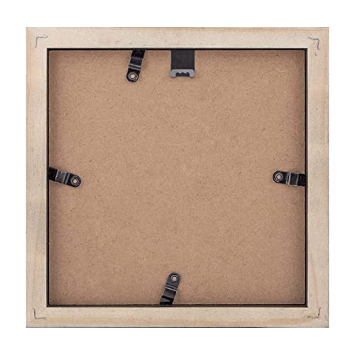Auear, 6X6 Square Frame, 4 Pack, Solid Wood And High Definition Glass, Display Pictures 4X4 With Mat Or 6X6 Without Mat, Wall Display, Decorate Home Or Office, Black #TOP4