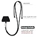 SS Phone Lanyard, Cell Phone Lanyard with Adjustable Detachable Neckstrap and Phone Tether, Phone Strap Suitable for All Smartphones-Black