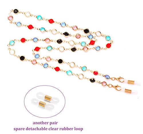 Vinchic Colorful Beaded Eyeglass Chain Sunglass Holder Strap Eyeglass Necklace Chain Cord For Women #TOP2