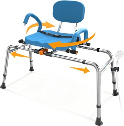 Heavy Duty 450lb Sliding Shower Chair
