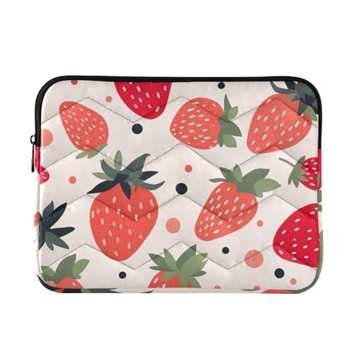 Funda para portátil 13-14 pulgadas con diseño de fresas