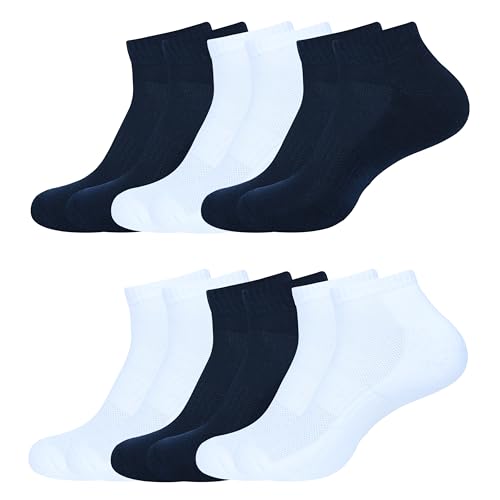 Image of Womens Cushioned Ankle Socks, Low Cut Breathable Casual Super Soft, Multi Color Options Size 4-7, 6-9
