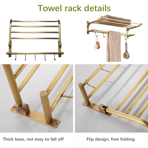 Porte-serviettes mural 60 cm solide pour suspendre grands draps de bain