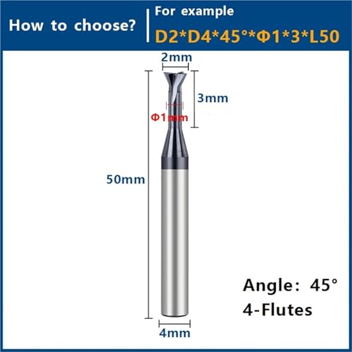 Fraise à queue d'aronde carbure usinage acier sans vibration CNC métal - 2