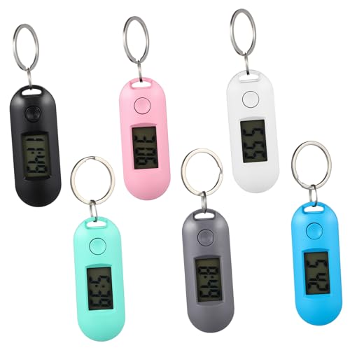 Pack de 6 relojes digitales de llavero en plástico ABS para estudiantes