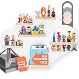 Tonie Regal Wolke Weiß für Toniebox 1 & 2 [GRATIS Tragetasche] bis 20 Figuren - Mädchen und Junge - Perfekte Tonie Aufbewahrung im Kinderzimmer