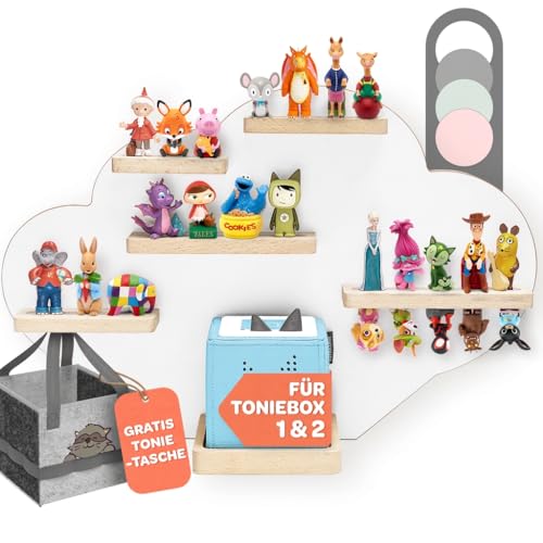 Tonie Regal Wolke Weiß für Toniebox 1 & 2 [GRATIS Tragetasche...