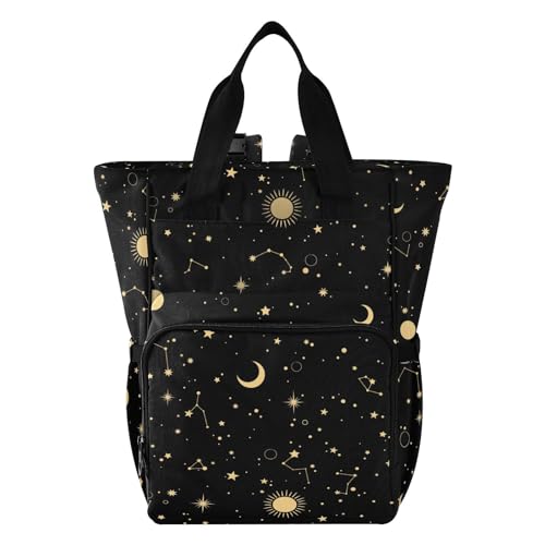 Image of Emelivor Stars Constellations Diaper Bag Backpack Large Capacity with Insulated Pockets Baby Bag Diaper Bags for Boy Girl Mama Travel Mom Dad