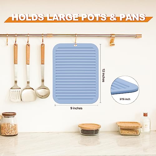 Joyhalo 4 Pack Silicone Trivets for Hot Pots and Pans,480℉ Heat Resistant Trivets for Hot Dishes,Hot Pads for Countertop,Kitchen Potholders,Blue by joyhalo - Image 7
