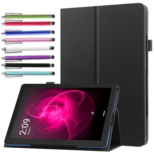 elitegadget Case for Vortex ZTAB10 Tablet/Z TAB 10 Inch Tablet - Slim Lightweight Folio Stand Cover PU Leather Case Cover + 1 Stylus (Black)