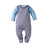 bornino festliche mode  BORNINO Stramplerset Strampler + Shirt Baby Baby-Set, Größe 50/56, blau