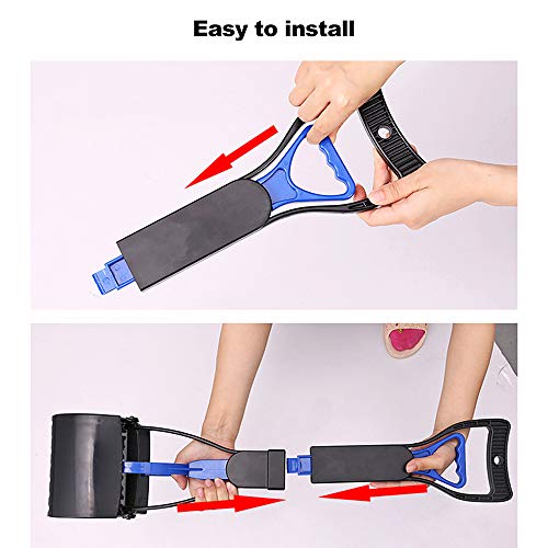 Honorall Alça longa Pet Pooper Scooper Cão Cat Cat Picker Jaw Poop Scoop Pick Up Ferramentas de Limp