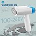 TYY Travel Steamer for Clothes with Dual Voltage 100-240V, Foldable Clothes Steamer Fabric Wrinkle Remover, Portable Handheld Garment Steamer and Steam Iron 2-in-1 for Worldwide Traveling