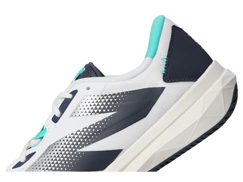 Image of New Balance Men's FuelCell 796 V4 Tennis Shoe, White /Nb Navy /Cyber Jade, 9 W