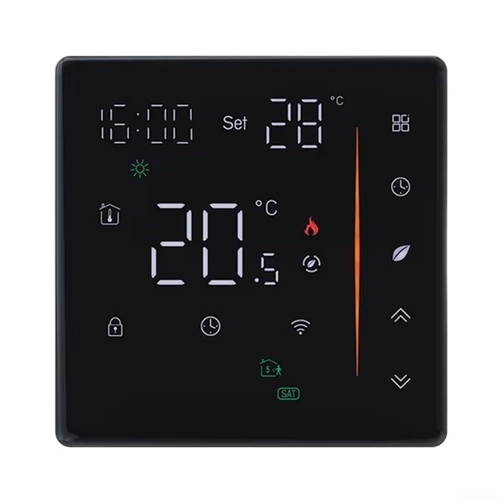 Thermostat d'ambiance numérique avec capteur de sol externe (noir, montage