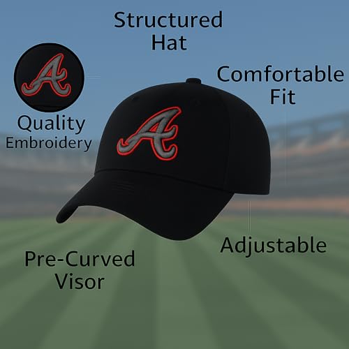 Gorra Atlanta Baseball negra MVP con logo bordado miniatura 5